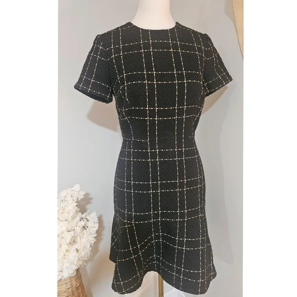 h&m flare dress Nana Jacqueline Women's Talia Tweed Dress - Black